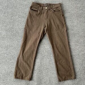 34 Heritage Charisma Jeans Mens 34x29 Brown Mid Rise Classic Straight Denim